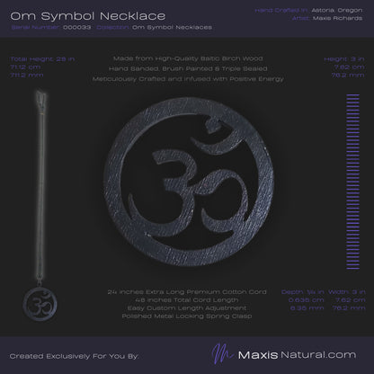 Om ॐ Symbol Necklace Midnight Blue (000033)