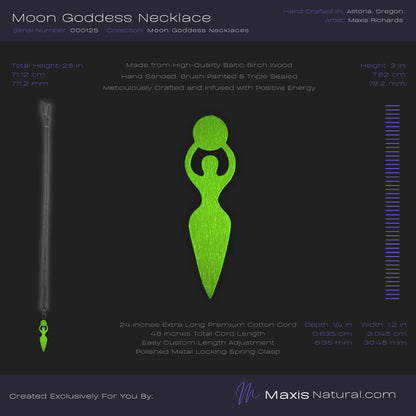 Moon Goddess Necklace Green Flash (000125)