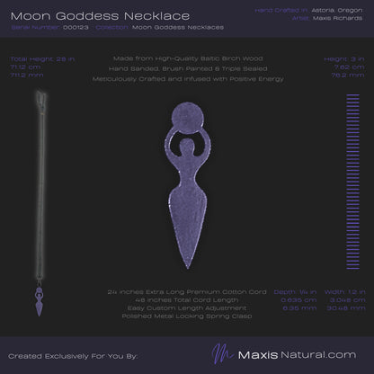 Moon Goddess Necklace Purple Flash (000123)