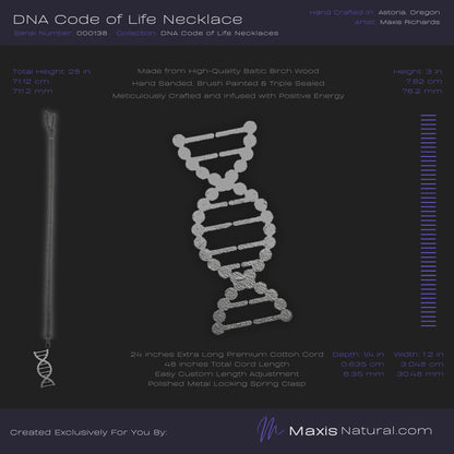 DNA Code of Life Necklace Silver (000138)