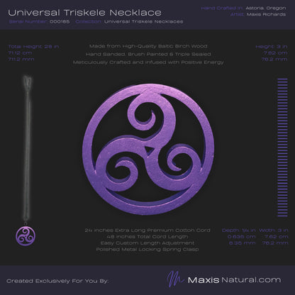 Universal Triskele Necklace Purple (000185)