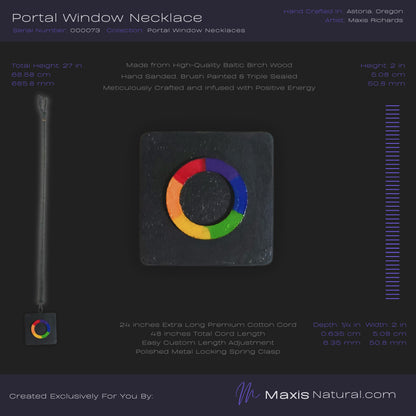 Portal Window Necklace - Rainbow (000073)