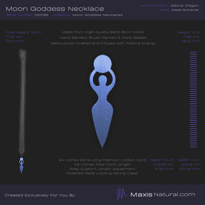 Moon Goddess Necklace Blue (000195)