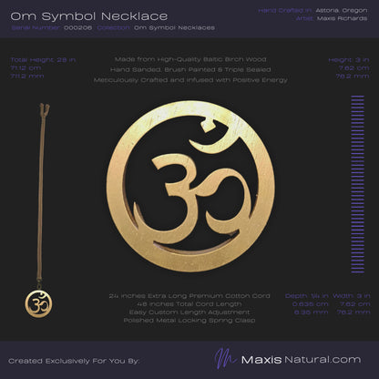 Om ॐ Symbol Necklace Gold (000206)