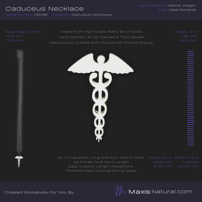 Caduceus Necklace Blue (000199)