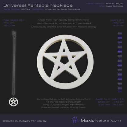 Universal Pentacle Necklace White Blaze (000124)