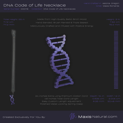 DNA Code of Life Necklace Purple Flash (000118)