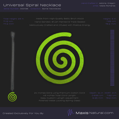 Universal Spiral Necklace Green Flash (000136)