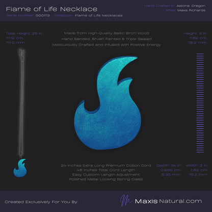 Flame of Life Necklace Blue (000173)