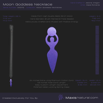 Moon Goddess Necklace Purple (000172)