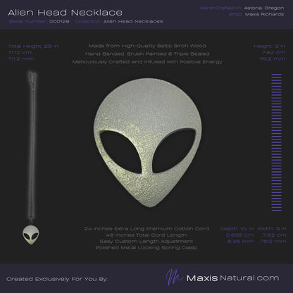 Alien Head Necklace White Blaze (000129)