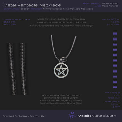 Metal Minimalist Series Pentacle Necklace (000307)