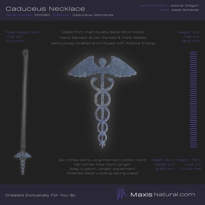 Caduceus Necklace Blue Ice (000060)