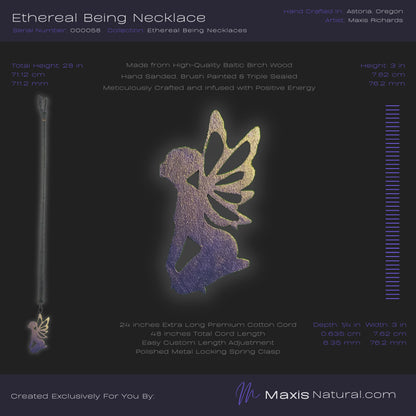 Ethereal Being Necklace - Blue/Violet Flash (000058)