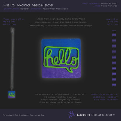 Hello, World Necklace (000064)